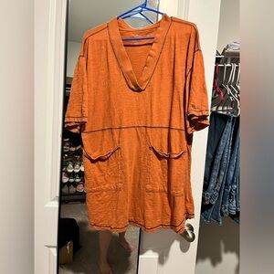 Natural Life comfy Boho orange tunic/mini dress.